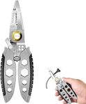 Kruvad Wire Striper kabel portabel profesional Stainless Steel Crimpers & Pliers with Cutter Crimping with Splitting Electrical Stripping Tool Plier Diameter Crimpers & Pliers Insulated with Cutter