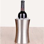Fladess Wine Chiller Champagne Bucket for 750ml White Wine Bottle or Champagne,Insulated Wine Cooler Bucket to Keep Wine Cold (Stainless Steel)