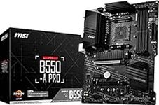 MSI B550-A PRO Motherboard ATX - Supports AMD Ryzen 3rd Gen Processors, AM4, DDR4 Boost (4400MHz/OC), 1 x PCIe 4.0/3.0 x16, 1 x PCIe 3.0/3.0 x16, 1 x M.2 Gen4 x4, 1 x M.2 Gen3 x4, HDMI, Gigabit LAN