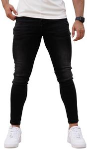 GINGTTO Mens Black Jeans Stretch Men's Skinny Jeans Athletic Fit 36