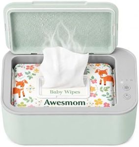 Awesmom Baby Wipe Warmer, 3-Level Temperature Control, Quiet and Even Heating, Large Capacity for Diaper Changes – Green