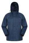 Mountain Warehouse Pakka Mens Waterproof Rain Jacket - Packable Navy 3X-Large