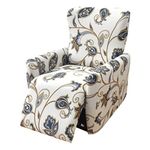 KRFOONN Recliner Slipcovers Stretch Printed Sofa Cover 4-Piece Lazy Boy Chair Covers Fallon Collection Slipcover Furniture Protector Leather Recliner Chair Cover for Rocking Recliner, 01