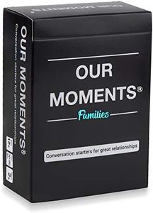 OUR MOMENTS Families: 100 Thought Provoking Conversation Starters for Great Parent-Child Relationship Building - Fun Car Travel, Road Trip & Home Card Questions Game for Healthy Loving Family