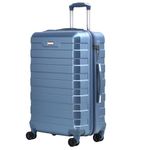 RMW Suitcase Large Medium Cabin Size | Hard Shell | Lightweight | 4 Dual Spinner Wheels | Trolley Luggage Suitcase | Hold Check in Luggage | TSA Combination Lock (Ice Blue, Large 28")