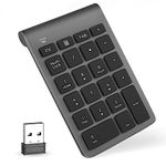 Foloda Wireless Number Pads, Foloda 22 Keys Numeric Keypads External Data Entry Number Keyboard Num Pad for for Laptop, PC, Desktop, Surface Pro, Notebook,