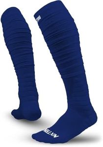 Nxtrnd XTD Scrunch Football Socks, Extra Long Padded Sport Socks for Men & Boys, Navy Blue, Medium