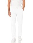 Tommy Hilfiger Men's Comfort Stretch Cotton Chino Pants in Custom Fit, Bright White, 36W x 32L