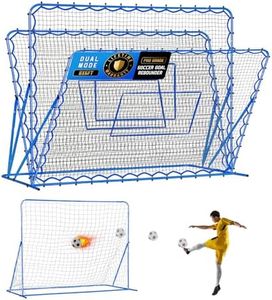 8x6FT Dual-Mode Soccer Rebounder Goal Net, Baseball Rebound Pitch Back Net