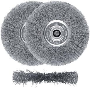 ZORUNNA 2Pcs 8 Inch Wire Wheel for Bench Grinder - ZORUNNA High-Quality Wire Brush for Grinder, Fits 1/2" and 5/8" Arbor(0.0085Inch Wire Size), Efficiently Polish Rust from Assorted Car Parts.