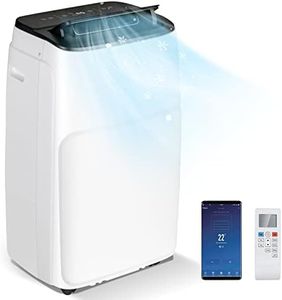 RELAX4LIFE Climatizzatore Portatile 5 in 1 con Controllo WIFI e 24H Timer, Aria Condizionata con Riscaldamento, Raffreddamento, Ventola, Deumidificazione e Modalità Sleep (14000BTU) (14000 BTU)