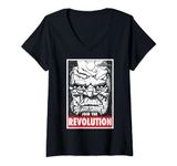 Womens Marvel Thor Ragnarok Korg Join The Revolution Poster V-Neck T-Shirt