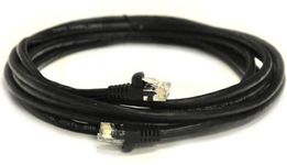 RosenetSys 50m OUTDOOR EXTERNAL cat5e Network Ethernet Cable (PVC Lined) BLACK