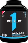 Rule 1 Whey Blend | 100% Whey Protein From Whey Concentrates, Isolates, & Hydrolysates | 24 Grams Protein, 5 Grams BCAAs, & 4 Grams Glutamine Per Serving (5LB, Strawberries & Creme)