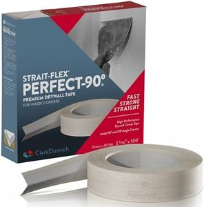 Strait Flex Drywall Tape – Perfect-90° Drywall Repair Corner Tape – Finishes Inside 90 Degrees and Off-Angle Corners – Smooth Finish, Strong Grip, Lays Flat – 2" x100ft