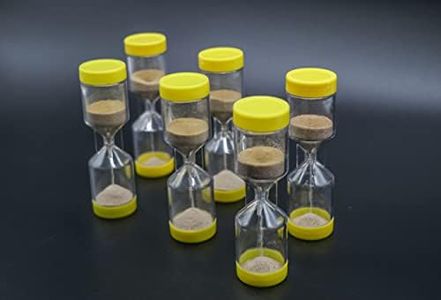 CLAPONE Royal Hourglass Sand Timers - Precision 1-Minute Plastic Sandglass Set (Pack of 6)