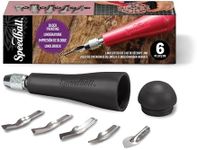 Speedball Linoleum Cutter Kit Assortment #1 - Linocut Carving Tools for Block Printing, Black, Includes 5 Blades