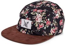 Blackskies Black Beauty Vol. II 5-Panel Cap Rose Black with Flowers Unisex Baseball Cap