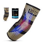 Copper Tennis Elbow Brace for Women/Men - Best Elbow Compression Sleeve Brace Support for Tendonitis, Tennis & Golfers Elbow Pain Relief, Arthritis, Workouts, Weightlifting