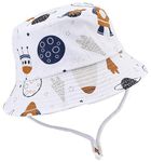 Malaxlx Baby Bucket Sun Hat Planet Rockets Summer Outdoor Sun Protection Toddler Beach Hat for 1-2 Years Old Boys Girls