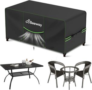 BEEWAY Waterproof Garden Furniture Cover – 420D Oxford, Air Vent, Windproof, 125x63x73cm