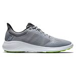 FootJoy 56142105M Men's Flex Golf Shoe, 10.5 UK Medium, Grey/White