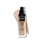 NYX Professional Makeup Can't Stop Won't Stop Foundation, 24h Full Coverage Matte Finish - Alabaster, 30 mL