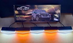 G13 OE GRADE QUALITY UFO Roof Marker Lights for Cars, Trucks, or SUV 4 X 4 Thar (UFO (3WHITE,AMBER)