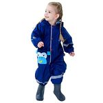 Kids Toddler Rain Suit for boys girls One Piece Hoodie Zipper Cute Cartoon Monkey Waterproof Rain Jacket 7-9 years XL Size