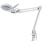 Owl Magnification LED Magnifying Lamp with Light - 6,000K Eye Friendly Daylight Illumination 3x Table Magnifying Glass - Illuminated Magnifier - Beauticians Craft Hobbies - Adjustable Swivel Arm Plug