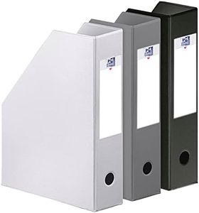 OXFORD Set di 9 portariviste A4 retro 7 cm, copertina rigida rivestita in PVC, colori assortiti