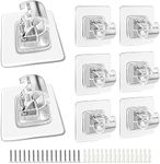 8Pcs Self Adhesive Curtain Rod Brac