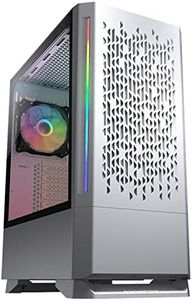 Cougar MX430 Air RGB Compact ARGB Mid Tower Case with Modern Patterned Air Vents, White