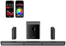 ULTIMEA 7.1ch Virtual Surround Sound Bar, Sound Bar for Smart TV with 2 Surround Speakers, Surround Sound System for TV with RGB, 6.5" Subwoofer, Peak Power 410W, App, HDMI/OPT/AUX/BT Apollo S70 Ultra