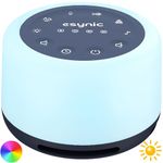 eSynic Rechargeable White Noise Machine Baby Portable White Noise Machine for Adults Sleep Sound Machine with Night Light Travel White Noise Machine with 30 Kinds Soothing Sounds for Better Sleep