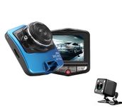 ROCKTECH Dash Camera for Car Front and Rear |1080P Full HD | Night Vision | G-Sensor | Loop Recording | Motion Detection | 170° Wide-Angle Dashcam | 128GB SD Card Support