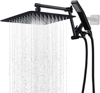G-Promise All Metal 12 Inch Rainfall Shower Head with Handheld Spray Combo| 3 Settings Diverter|Adjustable Extension Arm with Lock Joints |71 Inches Stainless Steel Hose (Oil Rubbed Bronze)