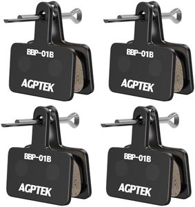 AGPTEK Bike Brake Pads, High-Performance Brake Pads, Resin Disc Brake Pads & Spring for Mountain Bike Disc Brakes, 4 Pairs Bike Pads, Compatible with TRP Tektro Shimano Deore Br, Black