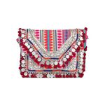 Maresse Women Ethnic Embellished Handmade Designer Boho Bag | Stylish Bohemian Crossbody Purse | Ideal for Festivals, Weddings and Casual Outings | Unique Fashion Accessory (Pink Perfection)