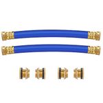 WADEO Water Butt Connector Kit, Butt Connector Pipe Link Kit Rain Barrel Linking Kit Four Brass Bulkhead Tank Fittings 3/4" Male Thread (Two Tube) Purple