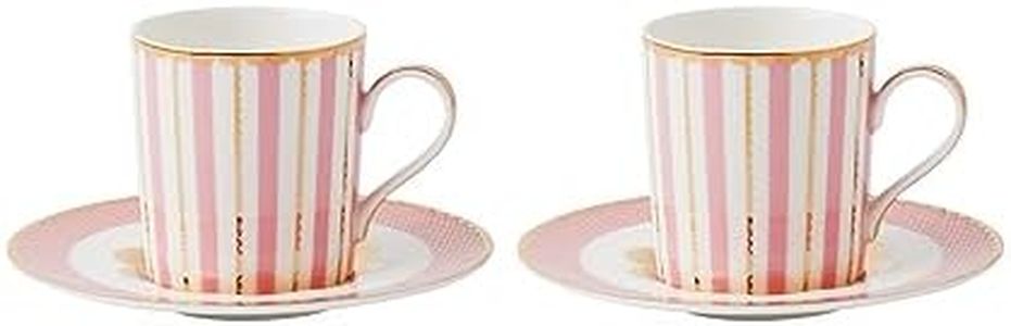 Maxwell & Williams Teas & C's Regency Demi Cup & Saucer 100ML Set of 2 Pink Gift Boxed