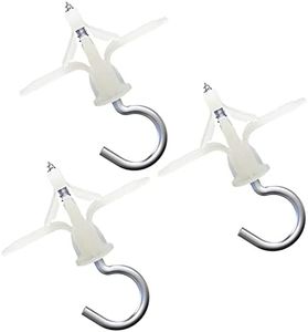 Hanger Hooks-Ceiling Hooks Anchor kit,erfect for Indoor and Outsider use Screw-in Ceiling Hooks, Plant Hooks Kitchen Hooks Cup Hooks Ceiling Hooks for Hanging(Hanger Hooks Screw 60pcs +Anchor 60pcs）