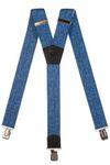 Olata Men's Heavy Duty Printed Y-Shape Braces/Suspenders, 4cm - Denim A