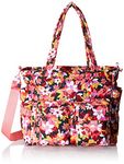 Vera Bradley Women's Utility Tote Bag Handbag, Rosa Floral-Recycled Cotton, One Size