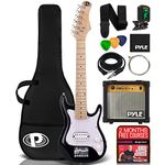 Pyle Kids Electric Guitar Starter Kit with Amplifier, 30” Mini Instrument w/ 10W Amp & Complete Accessories, PEGKT30