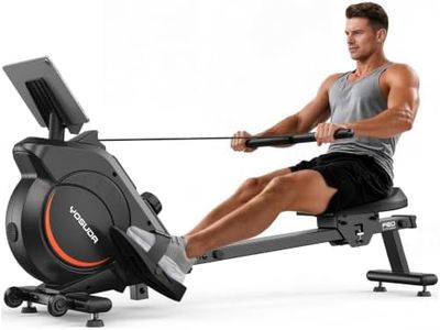 YOSUDA Rowing Machine for Home, Magnetic Rower Machine for Beginners to Athletes, Use with Resistance Adjustment Function, Bluetooth, App Supported, LCD Monitor, and Comfortable Seat Cushion
