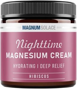 Magnesium Cream – Magnesium Chloride Cream – Topical Magnesium Cream for Nighttime Relief for Leg Cramps, Sleep & Muscle Soreness – Safe for Kids (Hibiscus)