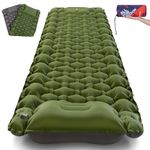 AKSOUL Self Inflating Sleeping Camping Mat: Lightweight & Compact Air Inflatable Mattress - Thick Bed Roll Sleep Pad with Built-in Foot Pump for Camp Hiking Travel Backpacking