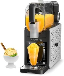 CROWNFUL 6-in-1 Slushie Machine, MAX 3L Large Capacity(1.9L Liquid Fill) Frozen Drink Maker, No Ice Needed, Soft Serve Ice Cream Machine with 6 Presets & Auto-Clean for Home & Parties