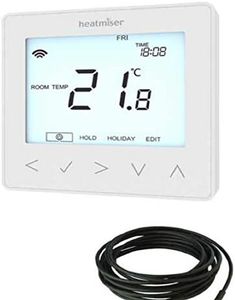 Heatmiser Neo-E Smart Stat Electric Underfloor Heating Thermostat Works with NeoHub Gen 2 Giving Interface with Apple Home, Alexa & Google Home Giving Smart Home Controls.